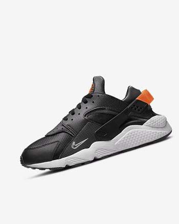 Black / Orange / Grey / White Men's Nike Air Huarache Sneakers | CA2766