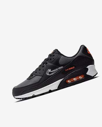Black / Orange / Grey / White Men's Nike Air Max 90 Casual Shoes | CA5245