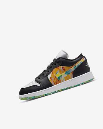 Black / Orange / White Girls' Nike Air Jordan 1 Low SE Sneakers | CA3006