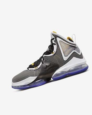 Black / Purple / White / Gold Women's Nike LeBron 19 Basketball Shoes | CA2336