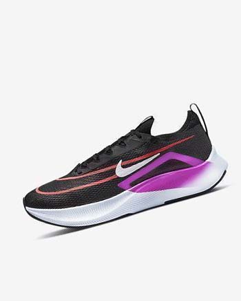 Black / Purple / White Men's Nike Zoom Fly 4 Running Shoes | CA4750