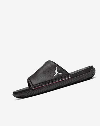 Black / Red Men's Nike Jordan Play Slides | CA2459