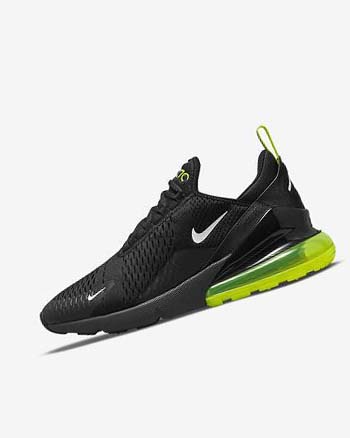 Black / Silver / White Men's Nike Air Max 270 Casual Shoes | CA2252