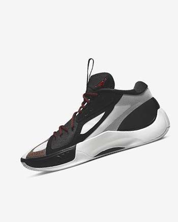Black / White / Blue Grey / Red Men's Nike Jordan Zoom Separate Basketball Shoes | CA3105