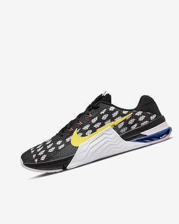 Black / White / Blue / Yellow Men's Nike Metcon 7 Training Shoes | CA2431