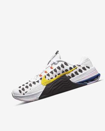 Black / White / Blue / Yellow Women's Nike Metcon 7 Training Shoes | CA2700