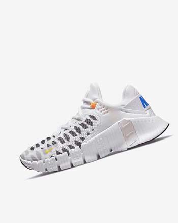 Black / White / Blue / Yellow Women's Nike Free Metcon 4 Training Shoes | CA4870