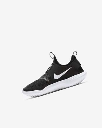 Black / White Girls' Nike Flex Runner Shoes | CA2371