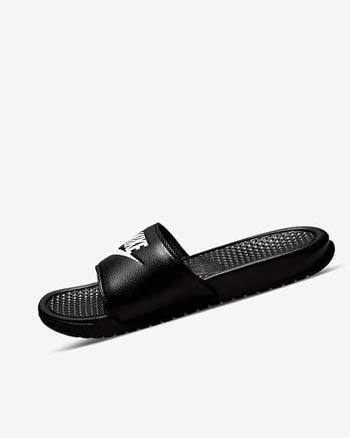 Black / White Men's Nike Benassi JDI Slides | CA2276