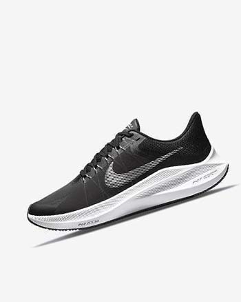 Black / White Men's Nike Winflo 8 Running Shoes | CA3278