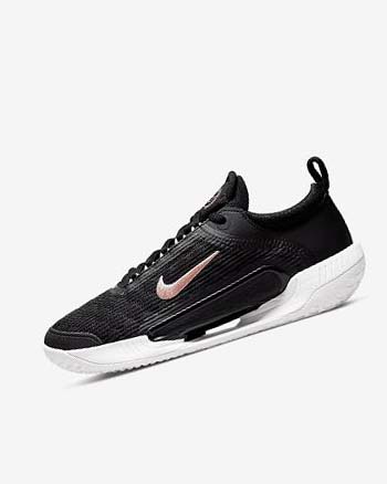 Black / White / Metal Red Brown Women's Nike Court Zoom NXT Tennis Shoes | CA5433