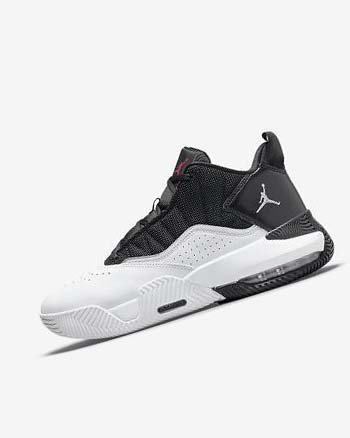 Black / White / Metal Silver / Red Men's Nike Jordan Stay Loyal Basketball Shoes | CA5002