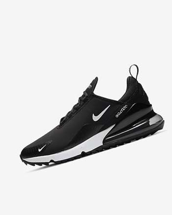 Black / White Women's Nike Air Max 270 G Golf Shoes | CA5045