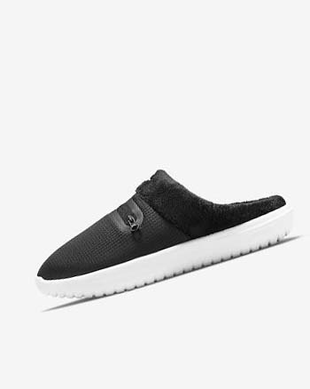 Black / White Women's Nike Burrow Slipper | CA3162