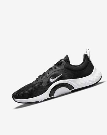 Black / White Women's Nike Renew In-Season TR 11 Training Shoes | CA4925