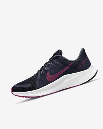 Blue / Grey Green / White / Pink Women's Nike Quest 4 Running Shoes | CA1170
