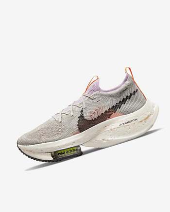 Blue Grey / Light Pink / Light Cream / Black Women's Nike Zoom Alphafly Next Nature Running Shoes | CA4861