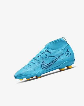 Blue / Orange Boy Nike Jr. Mercurial Superfly 8 Club MG Soccer Cleats | CA5018