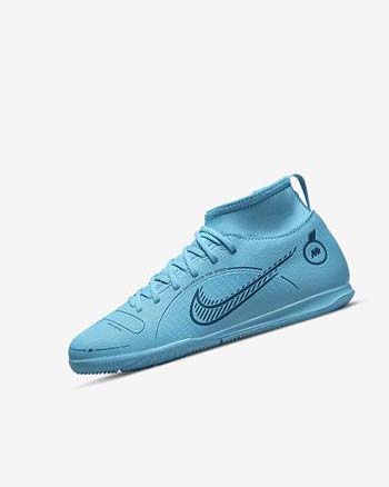 Blue / Orange Girls' Nike Jr. Mercurial Superfly 8 Club IC Soccer Shoes | CA1111