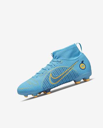 Blue / Orange Girls' Nike Jr. Mercurial Superfly 8 Academy MG Soccer Cleats | CA5016