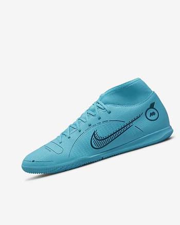 Blue / Orange Women's Nike Mercurial Superfly 8 Club IC Soccer Shoes | CA2356