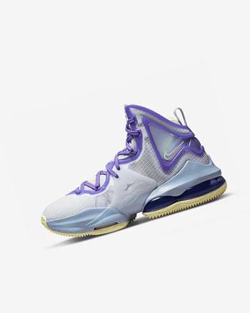 Blue / Purple Girls' Nike LeBron 19 Basketball Shoes | CA5315