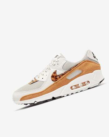 Brown / Light Beige / Deep Yellow Women's Nike Air Max 90 Casual Shoes | CA2592