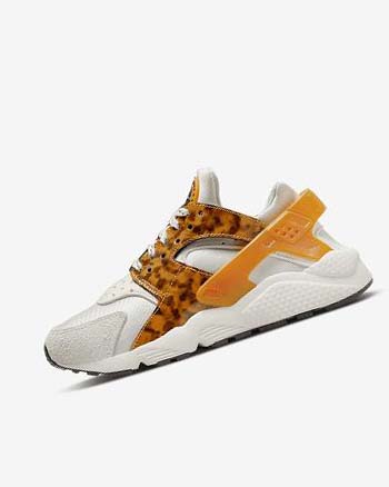 Brown / Light Beige / Deep Yellow Women's Nike Air Huarache Sneakers | CA4597