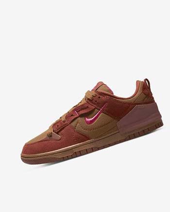 Brown / Orange / Red / Pink Women's Nike Dunk Low Disrupt 2 Sneakers | CA2337