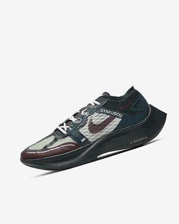 Burgundy / Green Men's Nike ZoomX Vaporfly Next% x Gyakusou Running Shoes | CA3101