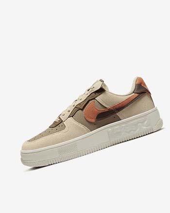 Burgundy / Khaki Women's Nike Air Force 1 Fontanka Sneakers | CA2214
