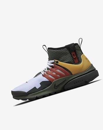 Dark Grey Green / Black Men's Nike Air Presto Mid Utility Casual Shoes | CA4651