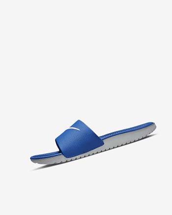 Deep Blue / White Girls' Nike Kawa Slides | CA3127