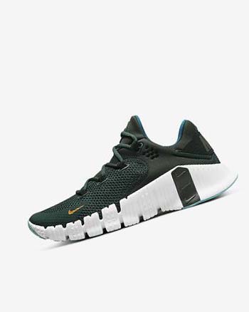 Green / Black / White Women's Nike Free Metcon 4 Training Shoes | CA5112