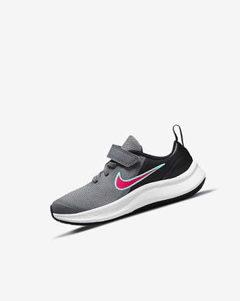 Grey / Black / Red Girls' Nike Star Runner 3 Running Shoes | CA5269