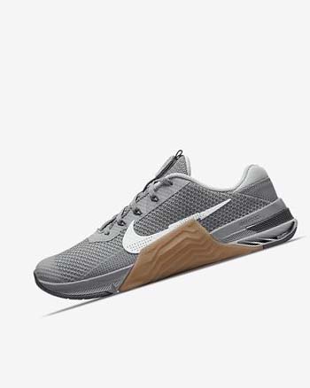 Grey / Brown / Dark Grey / White Women's Nike Metcon 7 Training Shoes | CA5393