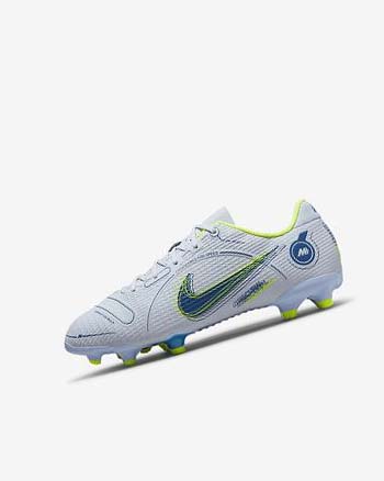Grey / Light Blue / Blue / Blue Girls' Nike Jr. Mercurial Vapor 14 Academy MG Soccer Cleats | CA5166