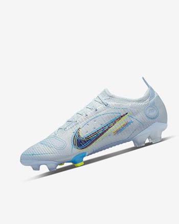 Grey / Light Blue / Blue / Blue Women's Nike Mercurial Vapor 14 Elite FG Soccer Cleats | CA2922