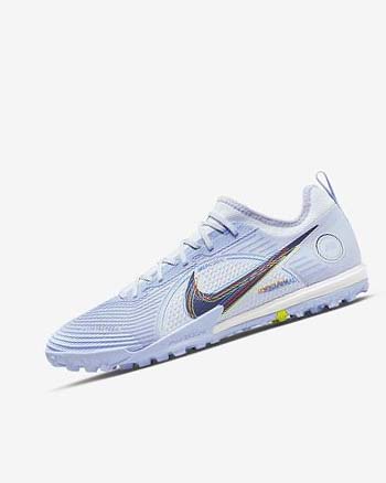 Grey / Light Blue / Blue / Blue Women's Nike Mercurial Air Zoom Vapor 14 Pro TF Soccer Shoes | CA5538