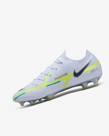 Grey / Light Blue / Blue Women's Nike Phantom GT2 Elite FG Soccer Cleats | CA2824