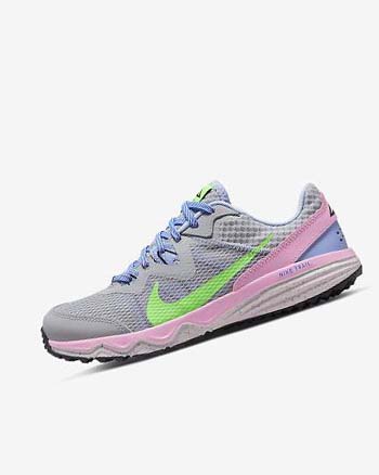 Grey / Light Blue / Pink / Green Women's Nike Juniper Trail Trail Running Shoes | CA5544