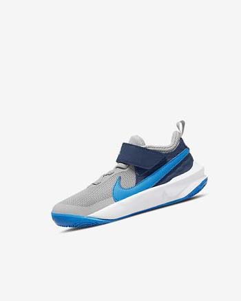 Grey / Navy / Green / Blue Boy Nike Team Hustle D 10 Basketball Shoes | CA2645