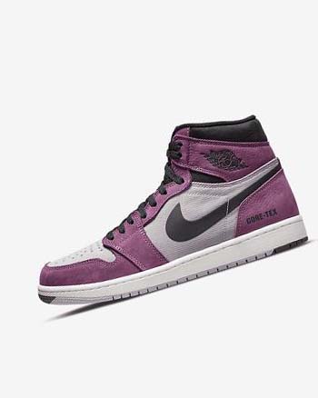 Light Burgundy / Grey / Black / Red Men's Nike Air Jordan 1 Sneakers | CA2809