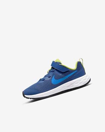 Navy / Green / Blue Girls' Nike Revolution 6 Running Shoes | CA2538