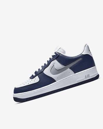Navy / White / Grey Men's Nike Air Force 1 '07 LV8 Sneakers | CA5327