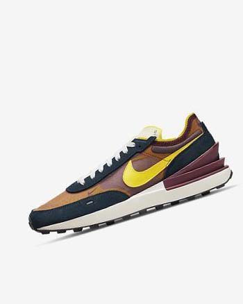 Navy / White / Yellow Men's Nike Waffle One SE Sneakers | CA3030