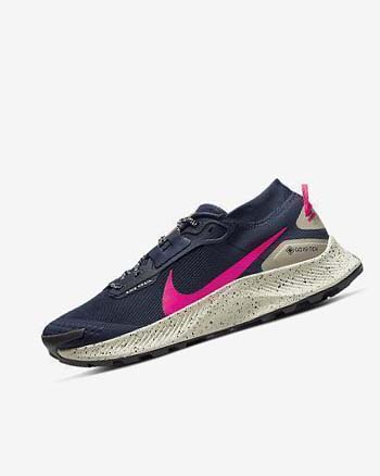 Obsidian / Olive / Red Men's Nike Pegasus Trail 3 GORE-TEX Waterproof Trail Running Shoes | CA4884