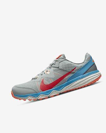 Olive / Grey / Mint / Red Men's Nike Juniper Trail Trail Running Shoes | CA4792