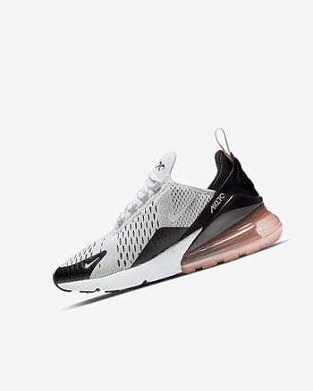 Platinum / Black / Coral / White Girls' Nike Air Max 270 Casual Shoes | CA2938