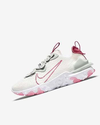 Platinum / Pink Women's Nike React Vision Running Shoes | CA5019